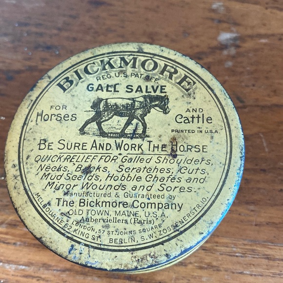 Bickmore Gall Salve Accents Vintage Bickmore Gall Salve Reg Is Pa